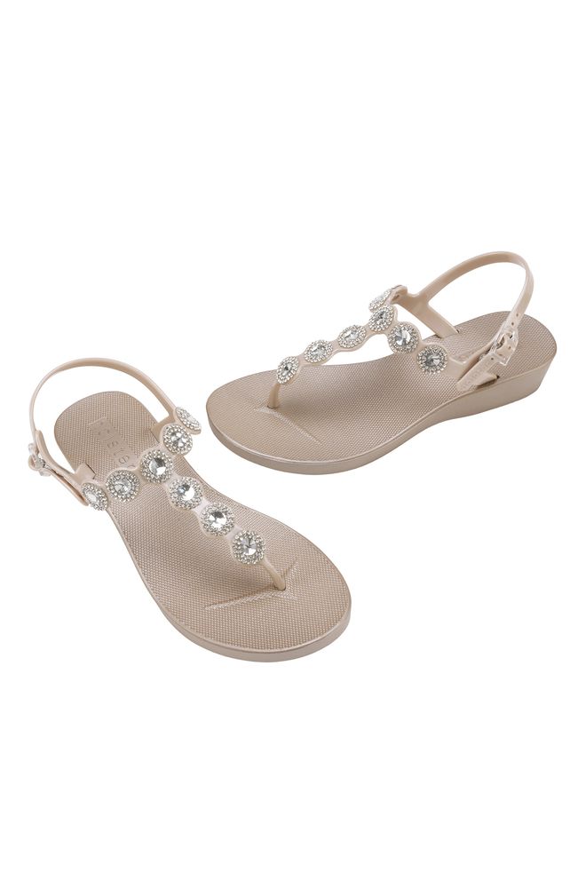 hst454cha_3. HOLS GORGEOUS WEDGE CHAMPAGNE
