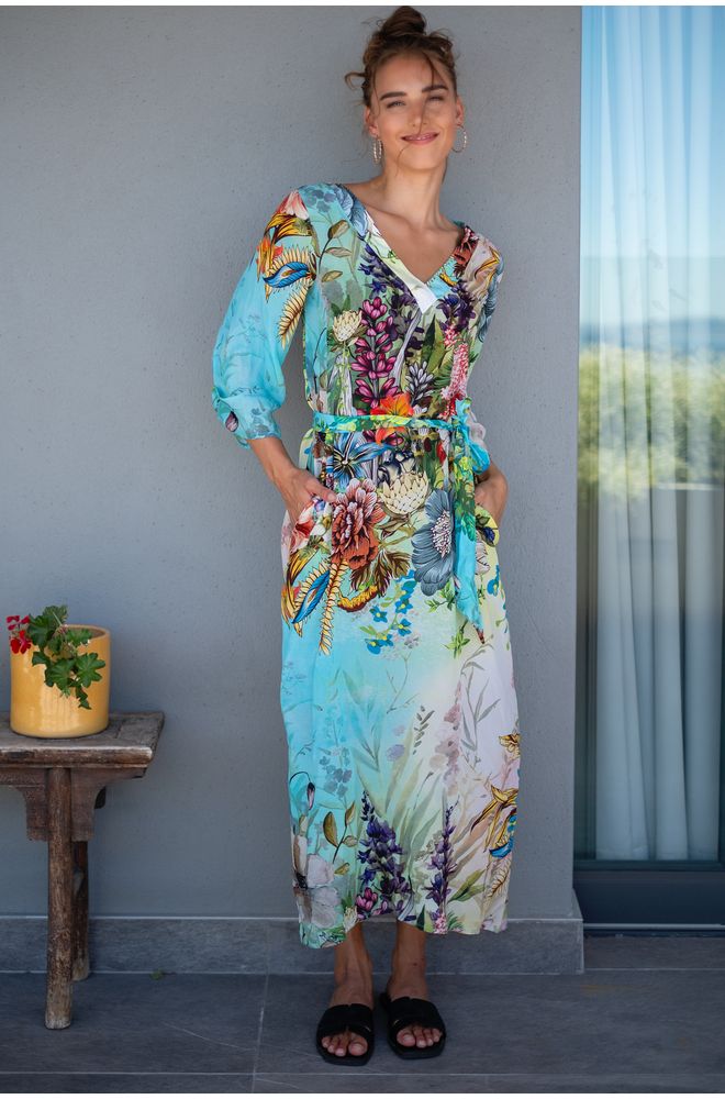 4207#2. ID GLORIA TURQUOISE FLORAL